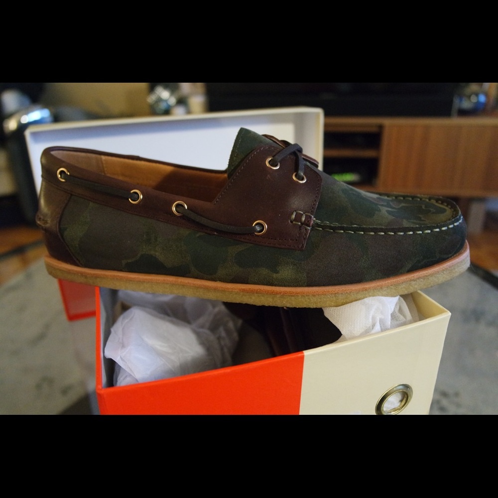 Men's Designer Boat Shoes, size 10, camo print - Picture 7 of 8
